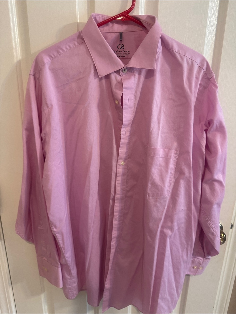 Geoffrey Beene Light Pink Long-Sleeve Dress Shirt